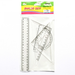 SET DE GEOMETRIA 20CM 4 PCS