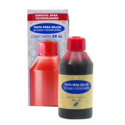 TINTA PARA SELLO 50CC ROJO