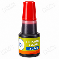TINTA PARA SELLO 24ML ROJO IBI