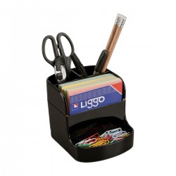 Organizador para Escritorio Liggo Vacío 4 Cavidades Negro