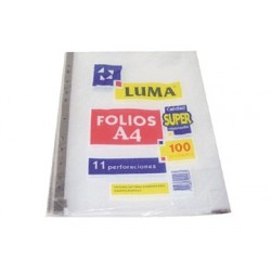 FOLIO A4 LUMA X100 CALIDAD...